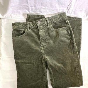 High Waist Skinny Olive Corduroys (Size 26/2)